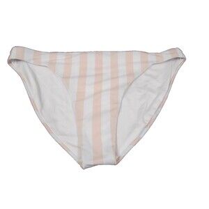 Victoria’s Secret PINK Iconic Stripes Cheeky Bikini Bottoms Pink White | Size L